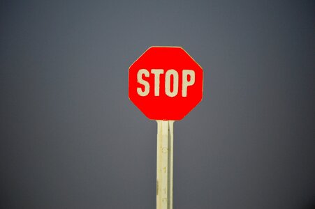 Stop traffic sign warnschild