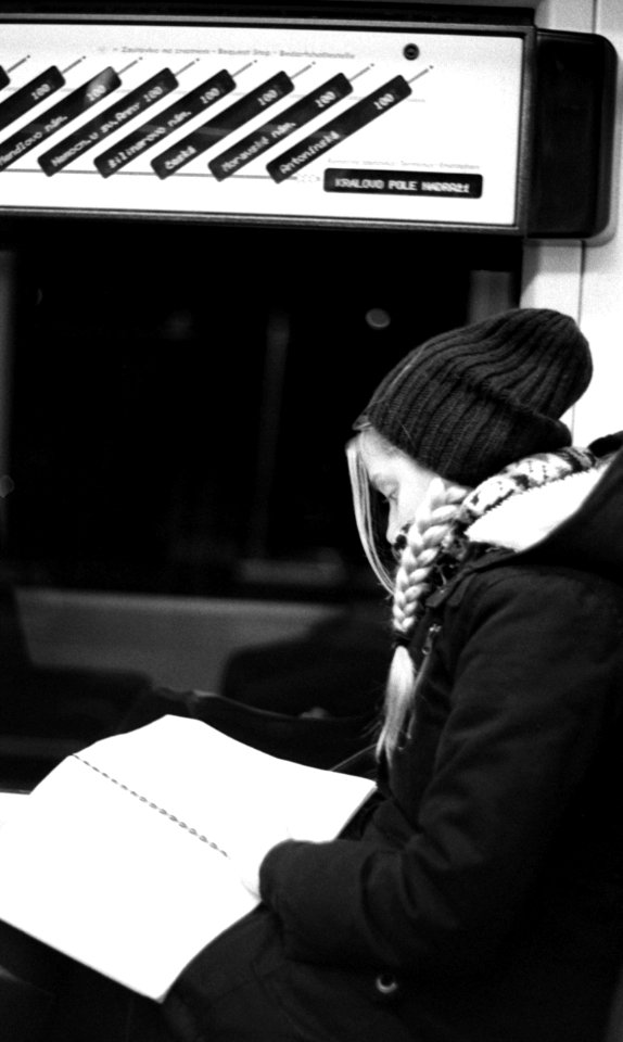 Praktica BC1 - Reader in the Tram