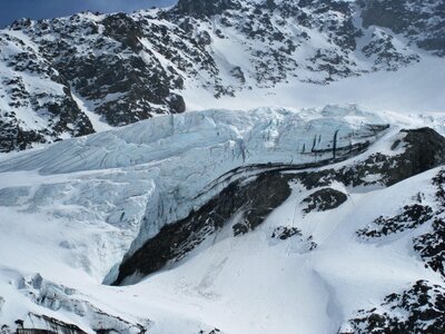 Glacier glacier tongue high mountains photo