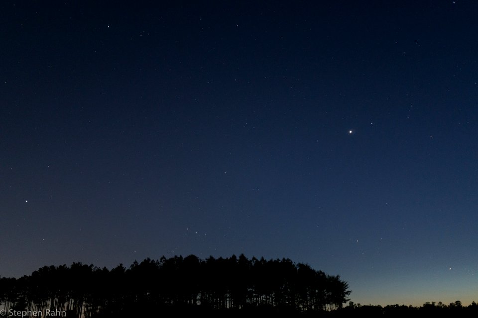Orion, Venus, Mercury, and the Pleiades