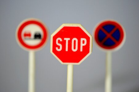 Traffic signs stop road sign photo