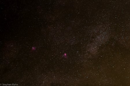 Eagle Nebula and Omega Nebula