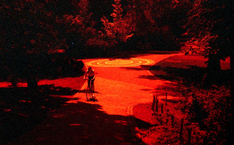Vilia - Redscale - Cyclist in Lužánky Park