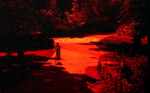 Vilia - Redscale - Cyclist in Lužánky Park