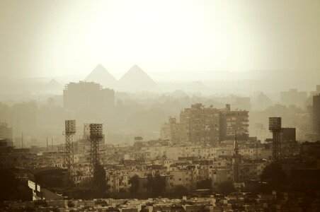 Egypt view smog photo