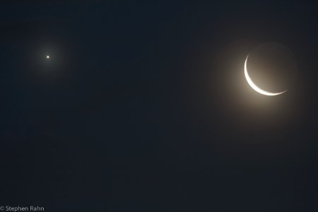 Venus and Waning Crescent Moon photo