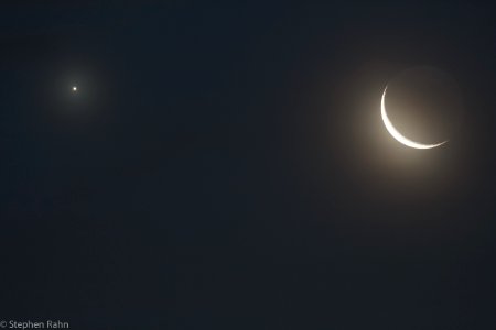 Venus and Waning Crescent Moon