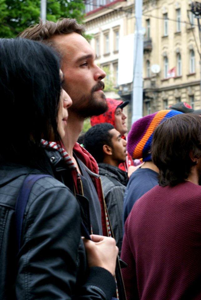 Sony Alpha A230 with Helios-44-2 - Blockade of Neonazi March - Part 2: Getting Ready 03