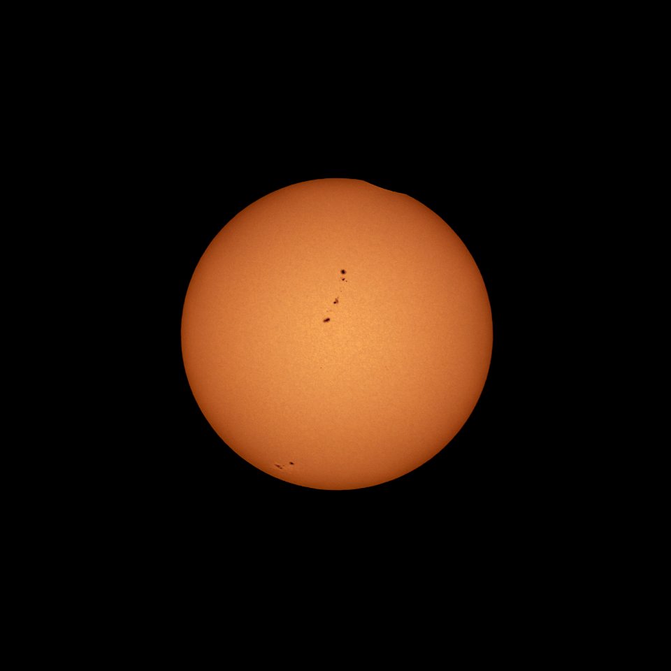 First Contact - Total Solar Eclipse on 8-21-17