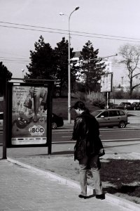Kiev 4 + Helios 103 - Woman at Sidewalk