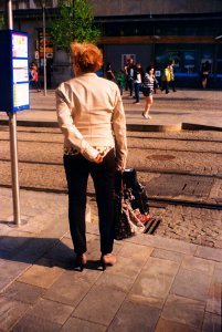 Vilia-Auto - Woman Waiting for a Tram 2 photo