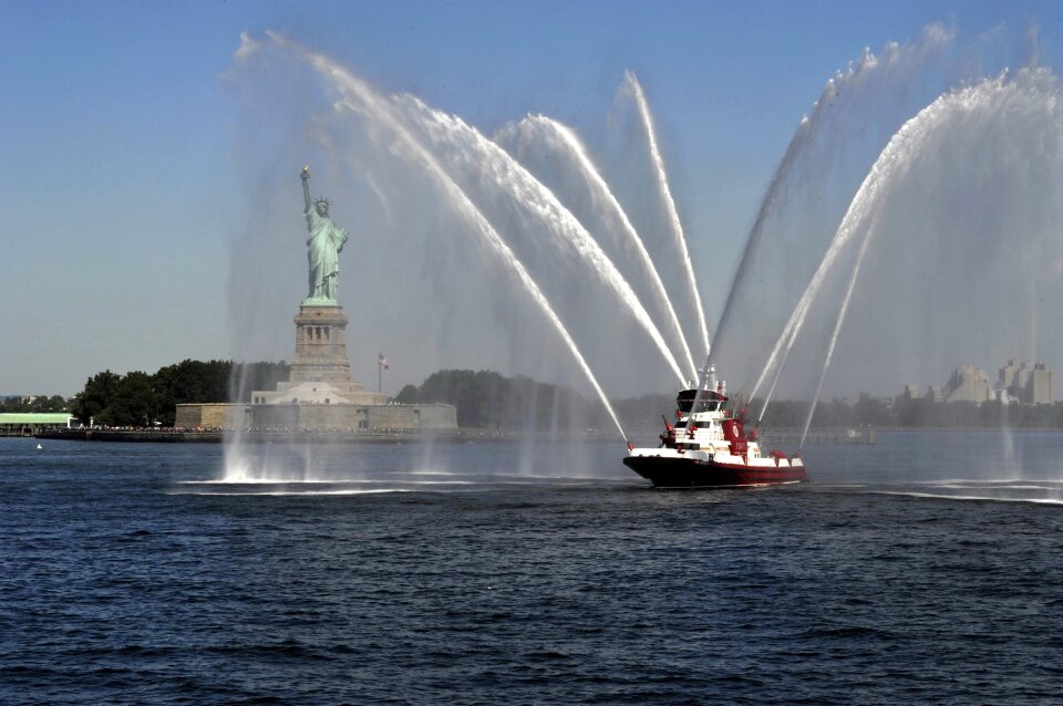 Statue of liberty landmark island
