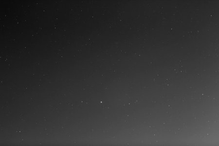 Black and White View of Mars and Surrounding Area