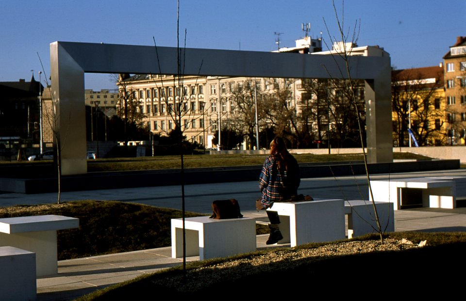 Praktica MTL3 + Pentacon Electric 4/200 MC - In front of Janacek's Theatre 2