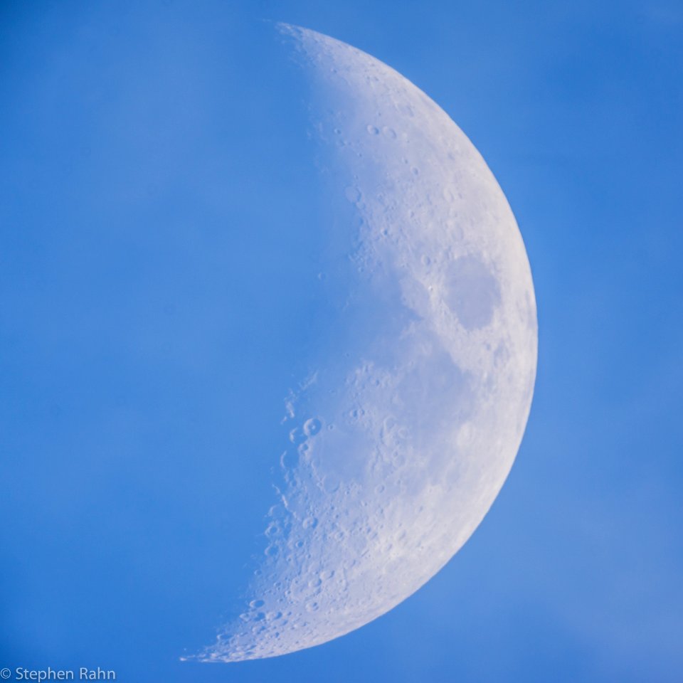 Daytime Waxing Crescent Moon