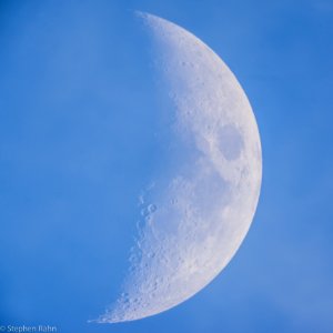 Daytime Waxing Crescent Moon photo
