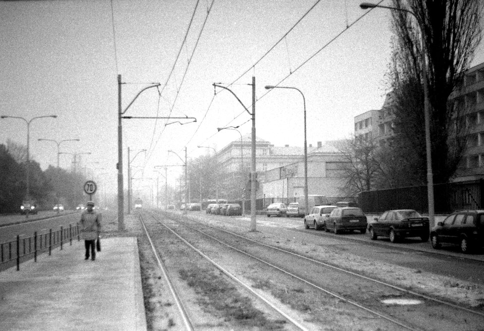 Praktica BC1 - Woman and Tram 01