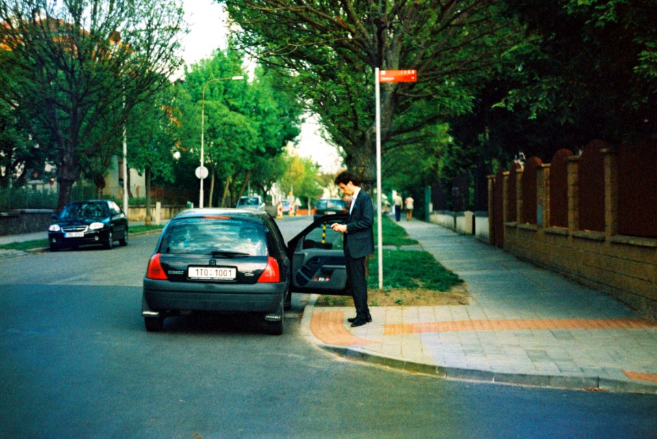 Praktica MTL 5 +  Helios 44-2 2/58 - Man at His Car
