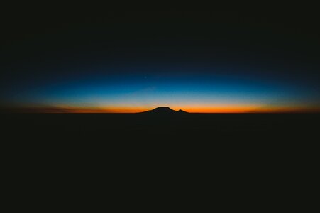 Horizon fading light twilight photo