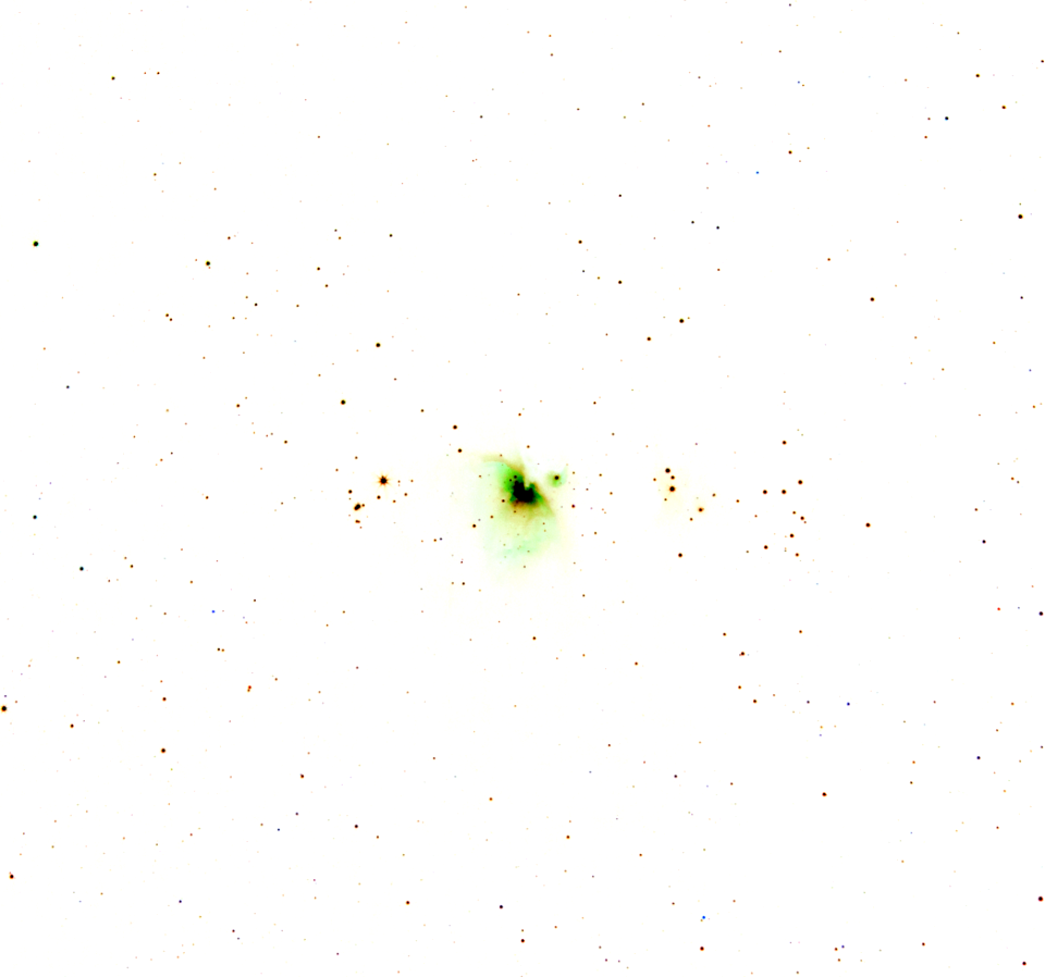 Color Negative of the Orion Nebula