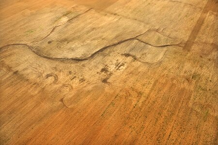 Fields aerial view countryside