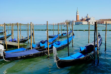 Venice gondolas boats photo