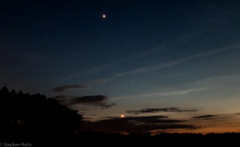 Venus and the Waxing Crescent Moon photo