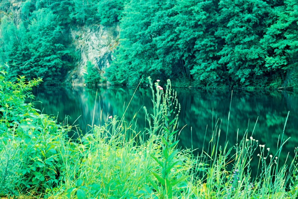 Canon EOS 30 - Lake in Old Stone Quarry in Blansko 1