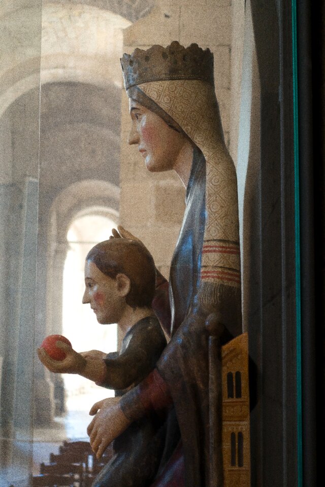 Wood sculpture carved abbey