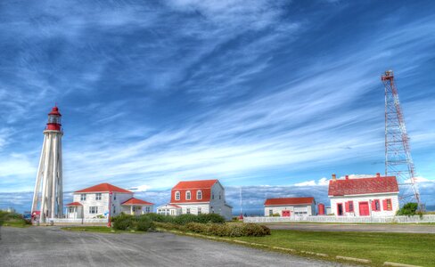 Lighthouse panorama sky