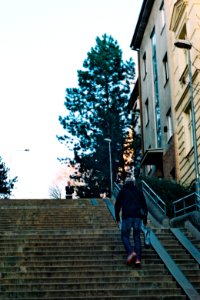 Ricoh TLS 401 with Helios 44-2 - Schodová Street at Dusk