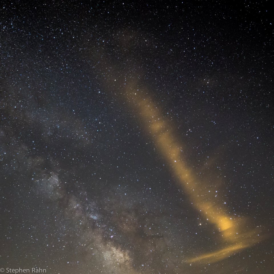 Milky Way with strange cloud.
