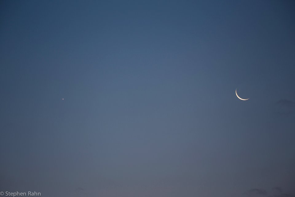 Venus and Waning Crescent Moon