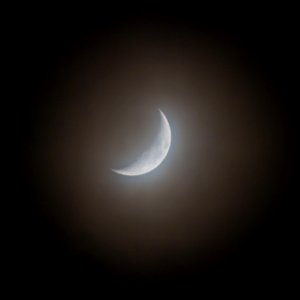 Waxing Crescent Moon on 6-27-2020.