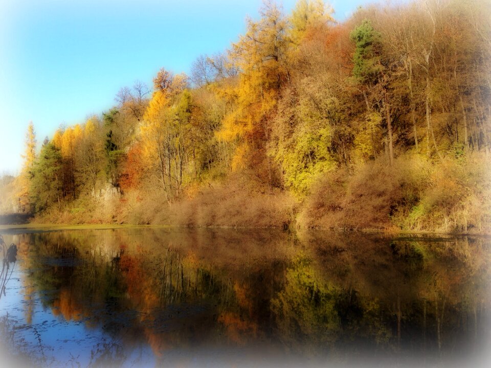 Water landscape autumn