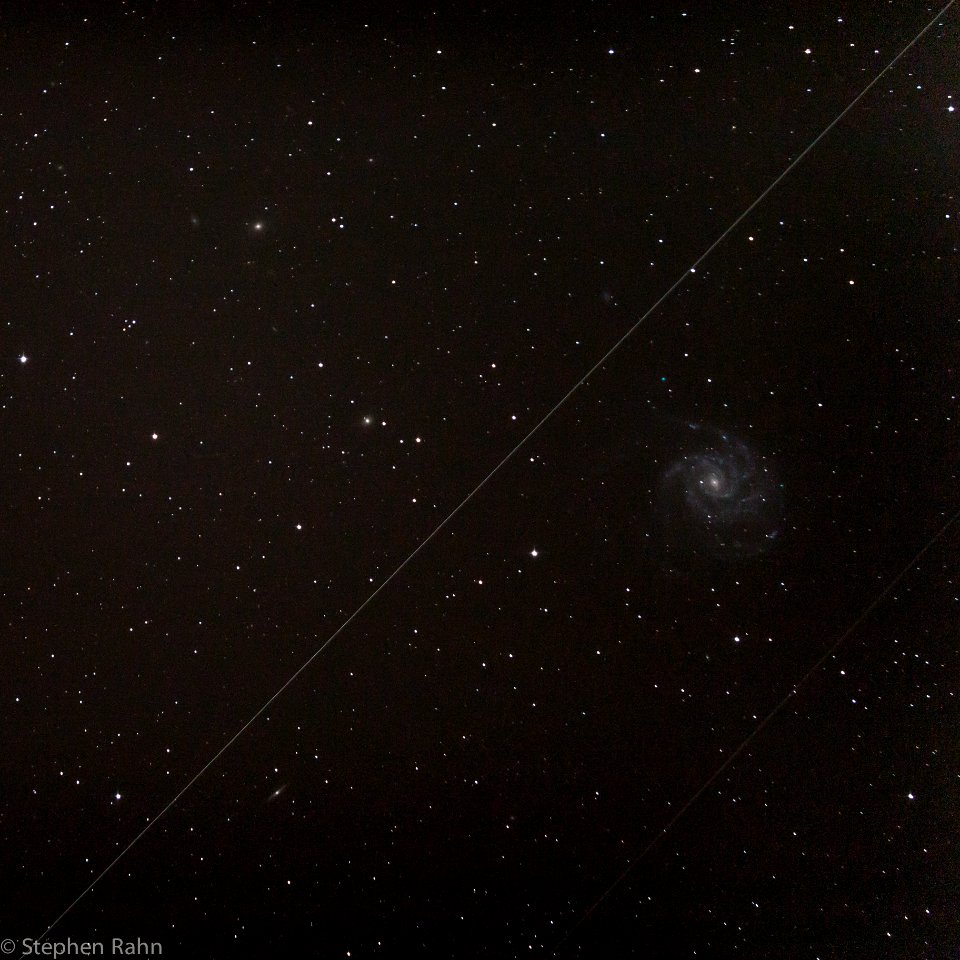 The Pinwheel Galaxy and Two Satellites