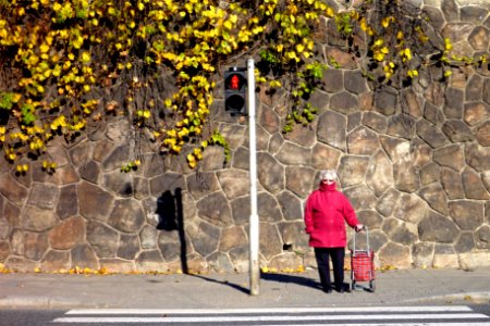 Woman at Crosswalk