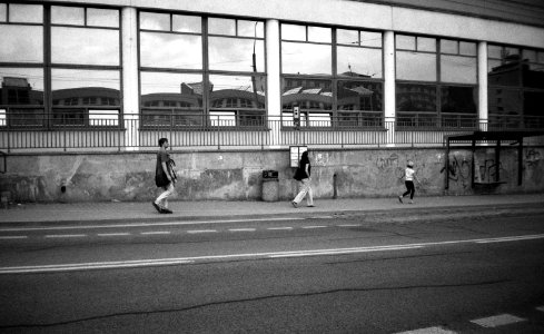 Elikon 35S - People Going to a Bus Stop photo