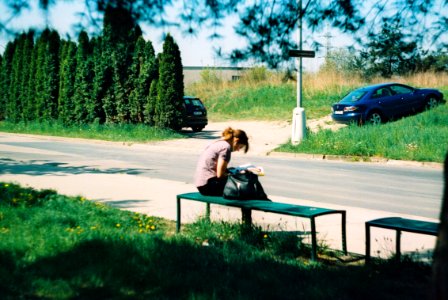 Praktica MTL 5 +  Helios 44-2 2/58 - Woman Reading a Magazine