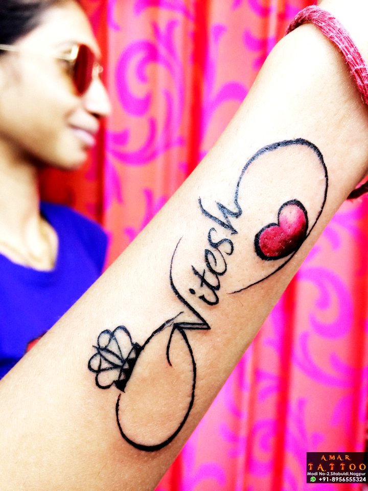 infinity tattoo with nametattoo
