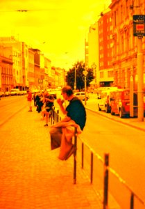 Praktica BC1 - Redscale - Tram Stop Antonínská