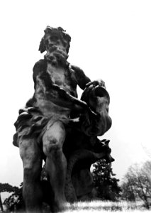 Zeiss Ikon Box Tengor - Statue of Aquarius in Psychiatric Hospital Černovice 2