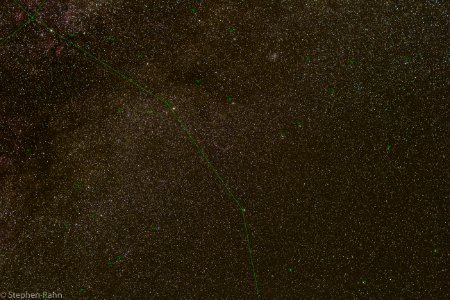 Veil Nebula Region - Annnotated photo