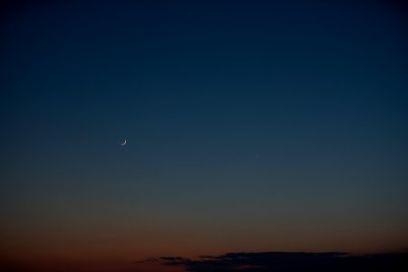 4% Waxing Crescent, Mercury, and Venus