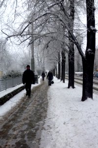 People on Sidewalk