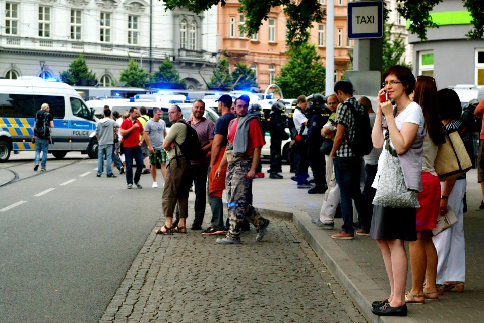 Sony Alpha A230 with Helios-44-2 - Antifascist and Pro-Refugee Demonstartion in Brno