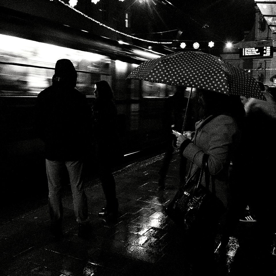 Tram Stop Česká at Night 03 photo