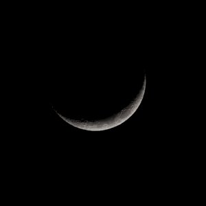Day 106 - 15% Illuminated Waxing Crescent Moon on 4-15-21. photo