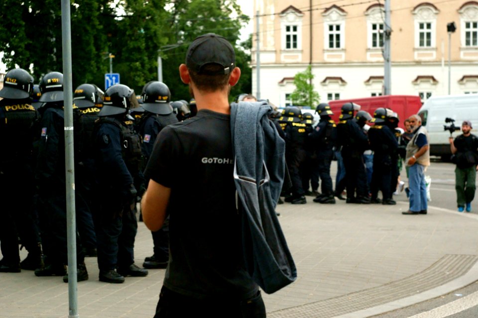 Sony Alpha A230 with Helios-44-2 - Antifascist and Pro-Refugee Demonstartion in Brno