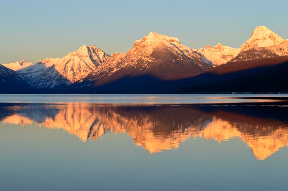 Skyline peak reflection